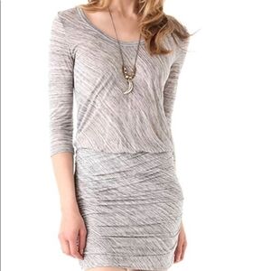 NWT Soft Joie Heather Gray Jazmyn Blouson Stretch Jersey Dress